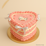 6” Vintage Heart Cake