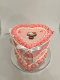 6” Vintage Heart Cake